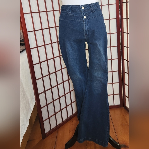 Pantete womens high waisted Bell Bottom denim jeans - Picture 13 of 13